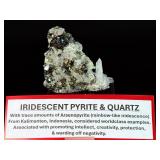 World-Class Iridescent Pyrite with Quartz Points – Rare Collector Specimen