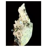 World-Class Iridescent Pyrite with Quartz Points – Rare Collector Specimen