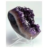 AAA Uruguayan Deep Purple Amethyst Druzy Heart – Collector’s Grade