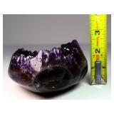AAA Uruguayan Deep Purple Amethyst Druzy Heart – Collector’s Grade