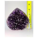 AAA Uruguayan Deep Purple Amethyst Druzy Heart – Collector’s Grade
