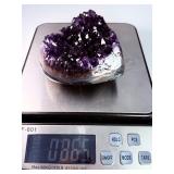 AAA Uruguayan Deep Purple Amethyst Druzy Heart – Collector’s Grade