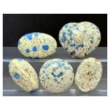 Collection: Five Premium Hand-Polished K2 Stone Specimens (Granite & Azurite)