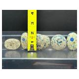 Collection: Five Premium Hand-Polished K2 Stone Specimens (Granite & Azurite)