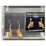 Lot of 6 Handcrafted Western & Wildlife Earrings | Wolf, Eagle, & Sheriff Themes