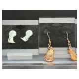 Lot of 6 Handcrafted Western & Wildlife Earrings | Wolf, Eagle, & Sheriff Themes