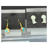 Lot of 6 Handcrafted Western & Wildlife Earrings | Wolf, Eagle, & Sheriff Themes