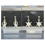 Lot of 6 Handcrafted Western & Wildlife Earrings | Wolf, Eagle, & Sheriff Themes