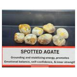 Lot of 8 Spotted Agate (King Cobra Jasper) Tumbled Stones – Natural Grounding Crystals