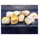 Lot of 8 Spotted Agate (King Cobra Jasper) Tumbled Stones – Natural Grounding Crystals