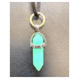 Lot of 9 Healing Crystal Point Necklaces:  Jasper, Aventurine, Obsidian & More