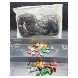 Bulk DIY Healing Crystal Necklace Kit - Heart & Hexagonal Point Gemstone Set
