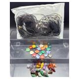 Bulk DIY Healing Crystal Necklace Kit - Heart & Hexagonal Point Gemstone Set