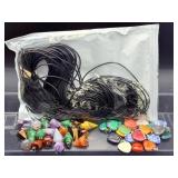 Bulk DIY Healing Crystal Necklace Kit - Heart & Hexagonal Point Gemstone Set
