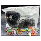 Bulk DIY Healing Crystal Necklace Kit - Heart & Hexagonal Point Gemstone Set
