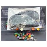 Bulk DIY Healing Crystal Necklace Kit - Heart & Hexagonal Point Gemstone Set