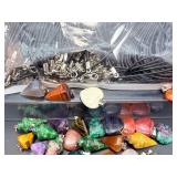 Bulk DIY Healing Crystal Necklace Kit - Heart & Hexagonal Point Gemstone Set