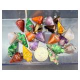 Bulk DIY Healing Crystal Necklace Kit - Heart & Hexagonal Point Gemstone Set