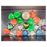 Massive DIY Crystal Jewelry Making Kit: Genuine Gemstone Pendants, Heart & Tower Shapes, with Multi-Color Waxed Necklace Cords - Wholesale Craft Lot