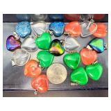 Massive DIY Crystal Jewelry Making Kit: Genuine Gemstone Pendants, Heart & Tower Shapes, with Multi-Color Waxed Necklace Cords - Wholesale Craft Lot