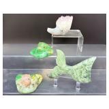 Exquisite Hand-Carved Artisan Gemstone Figurine Collection