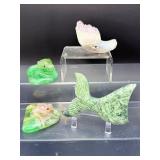 Exquisite Hand-Carved Artisan Gemstone Figurine Collection