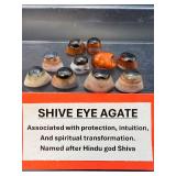 The Sacred Guardian Collection: 10 Rare, Hand-Polished Natural Indian Shiva Eye Agates for Protection and Spiritual Awareness