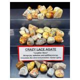 Lot of Premium Crazy Lace Agate Tumbled Stones – Vibrant 'Mexican Agate' Patterns