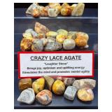 Lot of Premium Crazy Lace Agate Tumbled Stones – Vibrant 'Mexican Agate' Patterns