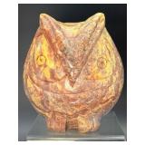 Vintage Hand-Carved Artisan Soapstone Owl Figurine – Made in India