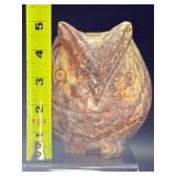 Vintage Hand-Carved Artisan Soapstone Owl Figurine – Made in India