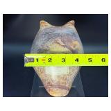 Vintage Hand-Carved Artisan Soapstone Owl Figurine – Made in India