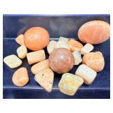 Natural Peach Moonstone Tumbled Stone Set - Polished Healing Crystals for Emotional Balance & Creativity