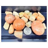 Natural Peach Moonstone Tumbled Stone Set - Polished Healing Crystals for Emotional Balance & Creativity