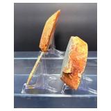 Hand-Carved Agate Geode Candle Holder – Vibrant Red & Blue Banding. Polished Agate Trinket Dish – Warm Amber & Cream 'Fortification' Agate. Large Brazilian Agate Display Slab – Fiery Ora