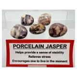 Natural Porcelain Jasper Tumbled Stone Set – Stress Relief & Stability