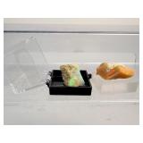 Investment Grade: Pair of High-Flash Raw Welo Opals from Ethiopia