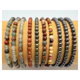 Ultimate Crystal Curator’s Collection: Lot of 10 Premium 8mm Natural Gemstone & Mineral Power Bracelets