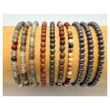 Ultimate Crystal Curator’s Collection: Lot of 10 Premium 8mm Natural Gemstone & Mineral Power Bracelets