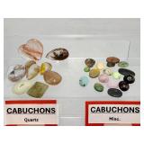 'Bulk Collector’s Lot: Natural Inclusion Quartz & Assorted Gemstone Cabochons'