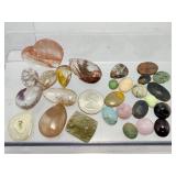 'Bulk Collector’s Lot: Natural Inclusion Quartz & Assorted Gemstone Cabochons'