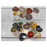 1/2 Kilo Bulk Polished Gemstone Hearts - 20+ Varieties of Natural Healing Crystals