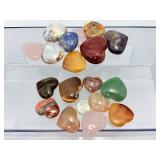 Mixed Lot of Polished Gemstone Hearts - 1/2 Kilo (1.1 lbs) Bulk Crystal Assortment