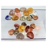 1/2 Kilo Bulk Lot: Premium Natural Mixed Gemstone Hearts – Hand-Polished Pocket Worry Stones & Healing Crystals Set