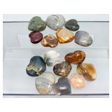 1/2 Kilo Bulk Lot: Premium Natural Mixed Gemstone Hearts – Hand-Polished Pocket Worry Stones & Healing Crystals Set