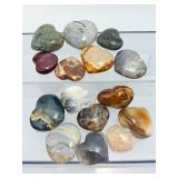 1/2 Kilo Bulk Lot: Premium Natural Mixed Gemstone Hearts – Hand-Polished Pocket Worry Stones & Healing Crystals Set