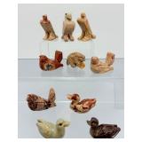 Exquisite Hand-Carved Peruvian Soapstone 'Little Critters' – Complete 10-Piece Miniature Animal Spirit Totem Collection