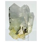 Rare Chlorite Included Quartz with Epidote Cluster - Pakistan Mineral Specimen