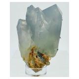 Rare Chlorite Included Quartz with Epidote Cluster - Pakistan Mineral Specimen