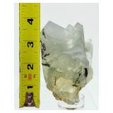 Rare Chlorite Included Quartz with Epidote Cluster - Pakistan Mineral Specimen